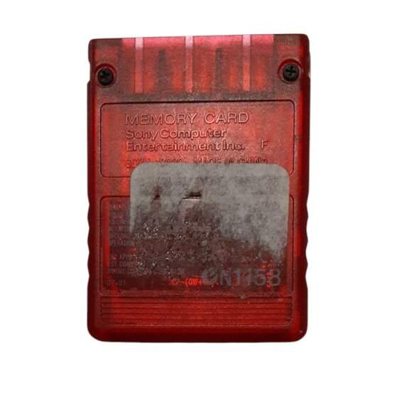 Sony Plasytation PS2 8MB Memory Card Clear Red SCPH-10020 OEM - Picture 2 of 2